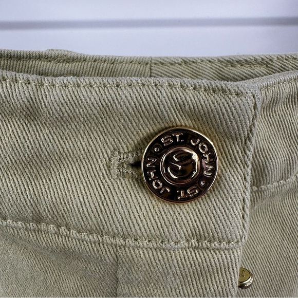 St John Sport By Marie Gray Womens Bootcut Denim Vintage Jeans Green 2 High Rise - Picture 3 of 10